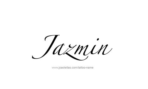 Jazmin Name Tattoo Designs 